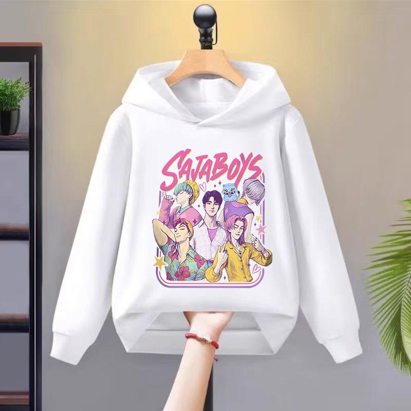 2025 Kpop Witch-hunting Team-themed Hoodie with Cute and Magical Element Prints, Soft and Skin-friendly Trendy Children's Top