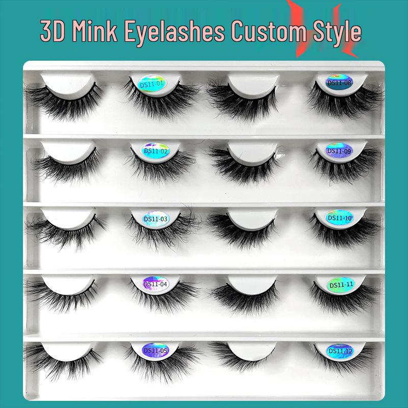 

3D Mink Fur Fox Eye False Eyelashes - Natural Cat Eye Style DS11-01
