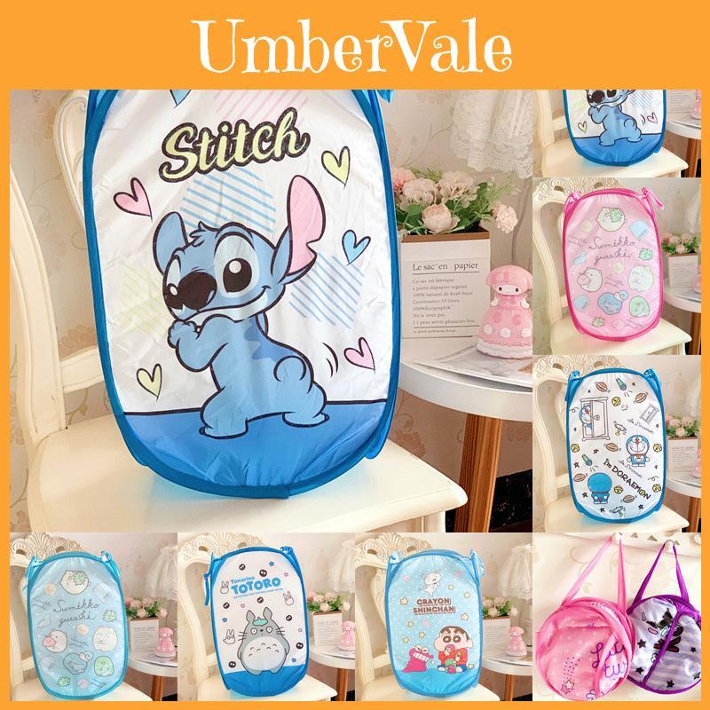 Adorable Stitch Sumikkogurashi Mesh Laundry Bag With Storage Features For Kids' Toys
