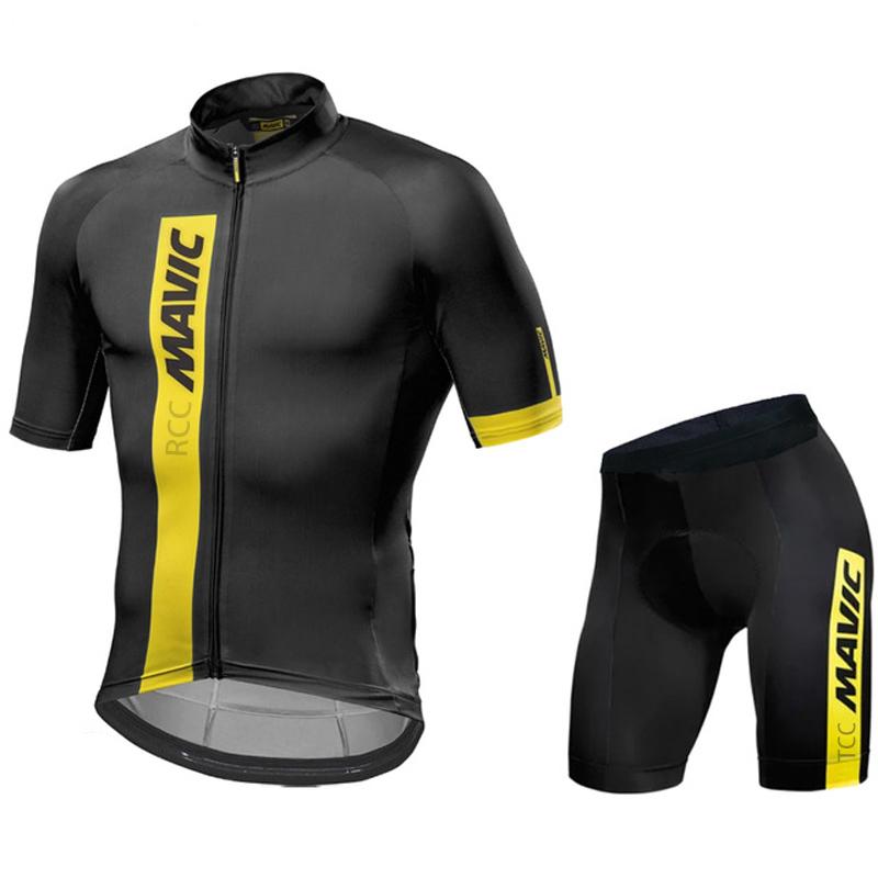 

2024 Mavic Cycling Jersey Set, Korte Mouwen, Ademend, MTB Bike, Fietskleding, Maillot, Ciclismo, Uniform Suit Asian size - S