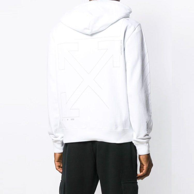 OFF WHITE Diag Unfinished Hoodie OMBB034E19E300030191