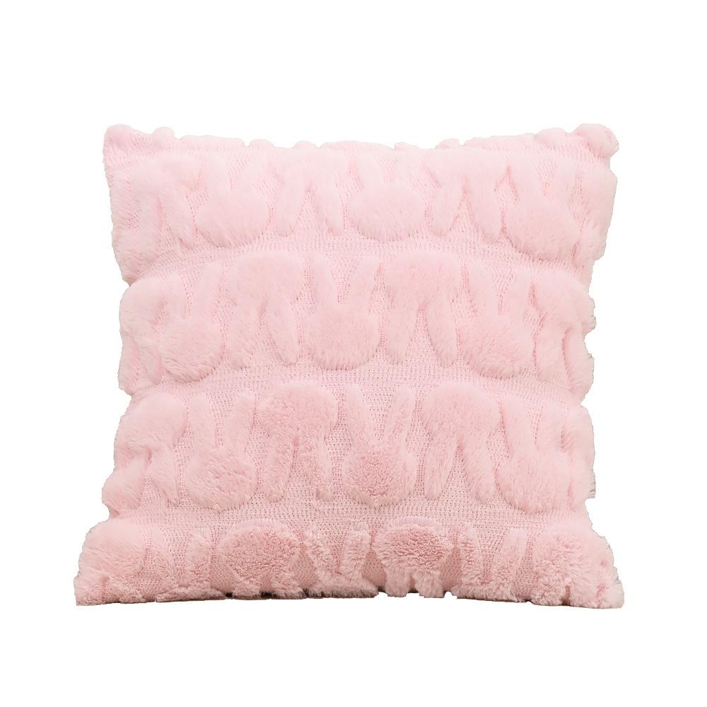 

Скандинавский Инс Чехол для подушки Пасхальный кролик Плюшевый жаккардовый Подушка для гостиной дивана Подушка для кровати Чехол для подушки 45 * 45 Pillowcase