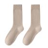 Men's Autumn and Winter New Thick Plus Fluff Ring Deodorizing Solid Color Tube Stack Socks
