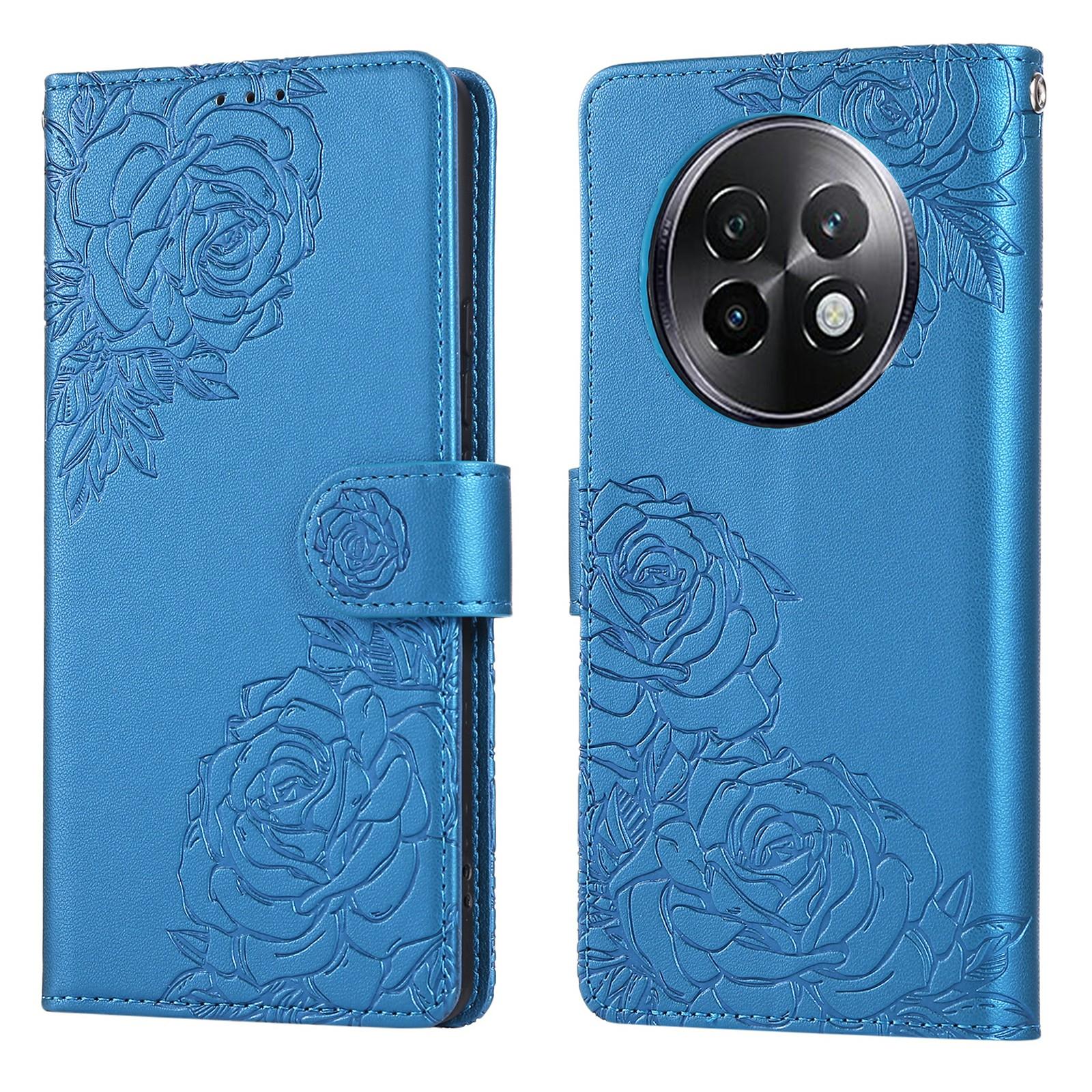 

Для Realme 13+ 5G/13 Pro 5G (Глобальний) Чохол Гаманець з ПУ Шкіри з Квіткою Троянди для Телефону з 3 Відділеннями для Карток C