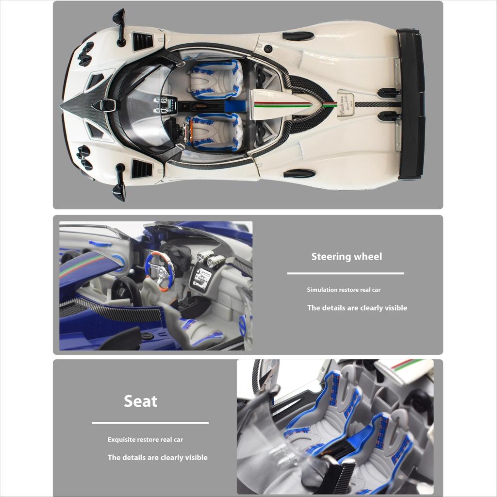 1/24 Scale Pagani Zonda HP Barchetta Limited Convertible Edition Supercar Alloy Metal Diecast Car Model Independent DIY Design Gifts