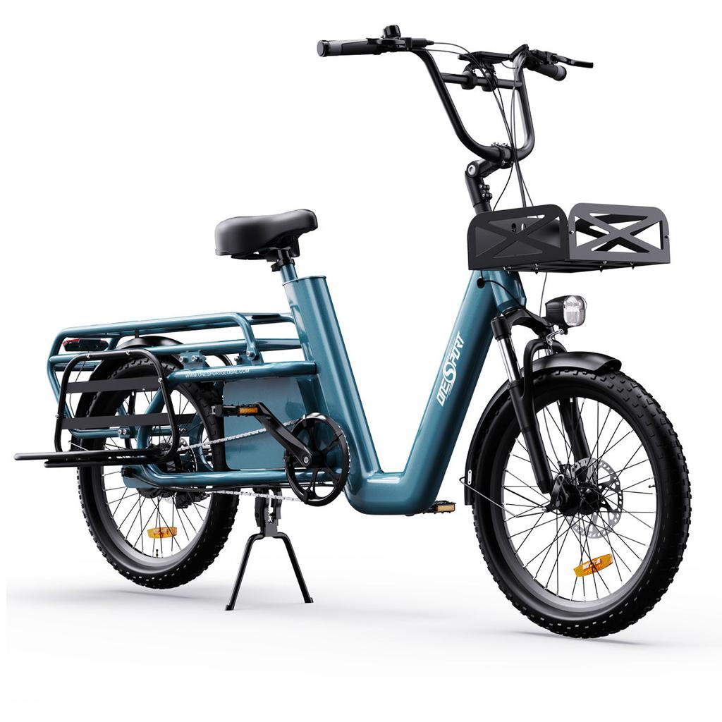 OneSport OT01 Electric Bike Cargo E-bike 650W 20 Inch Tires 48V 27AH 1296Wh Support APP Hydraulic Disc Brakes LCD Display