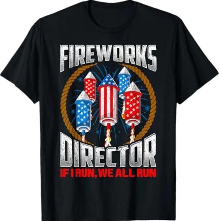 

Firework Director Technician I Run You Run 4th Of July Mens T-Shirt L