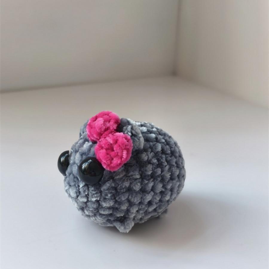 Kawaii Sad Hamster Plush Toy Cute Hamster Plushies Keychain Figure Soft Toy Stuffed Animal Doll Key Ring Key Chain