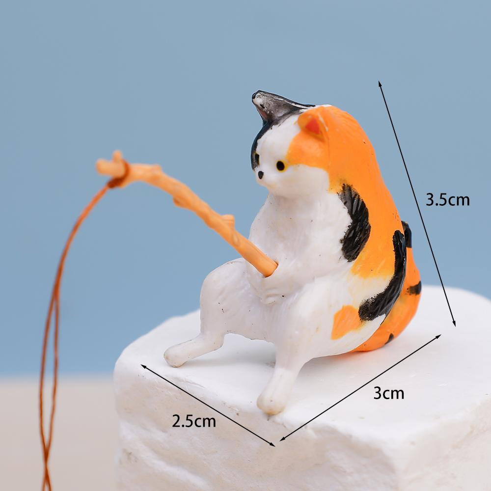 Ornamente Pisică Pescuit Ornamente Auto Consola Centrală Bord Auto Oglindă Retrovizoare Decor Ornament Rășină Accesorii Decor Interior Auto