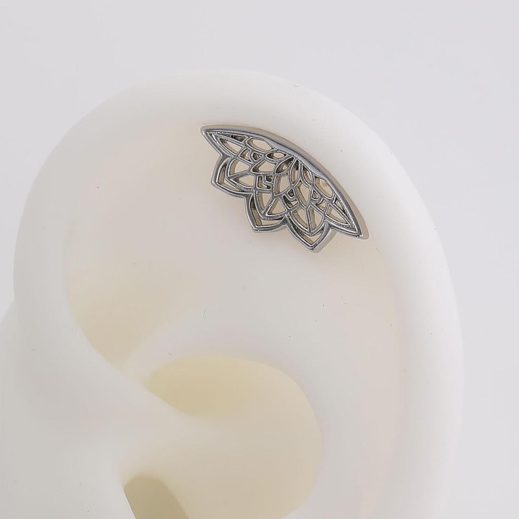 Creative Gothic Style Geometric Hollowed Crescent Moon Shaped Earrings