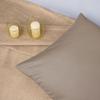 Pillowcase 50x80 cotton satin, dark beige, plain