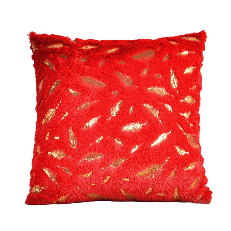 Copertura Protettiva Quadrata in Peluche Casa Federa di Cuscino di Natale Peluche Corto Piumino Federa per Cuscino