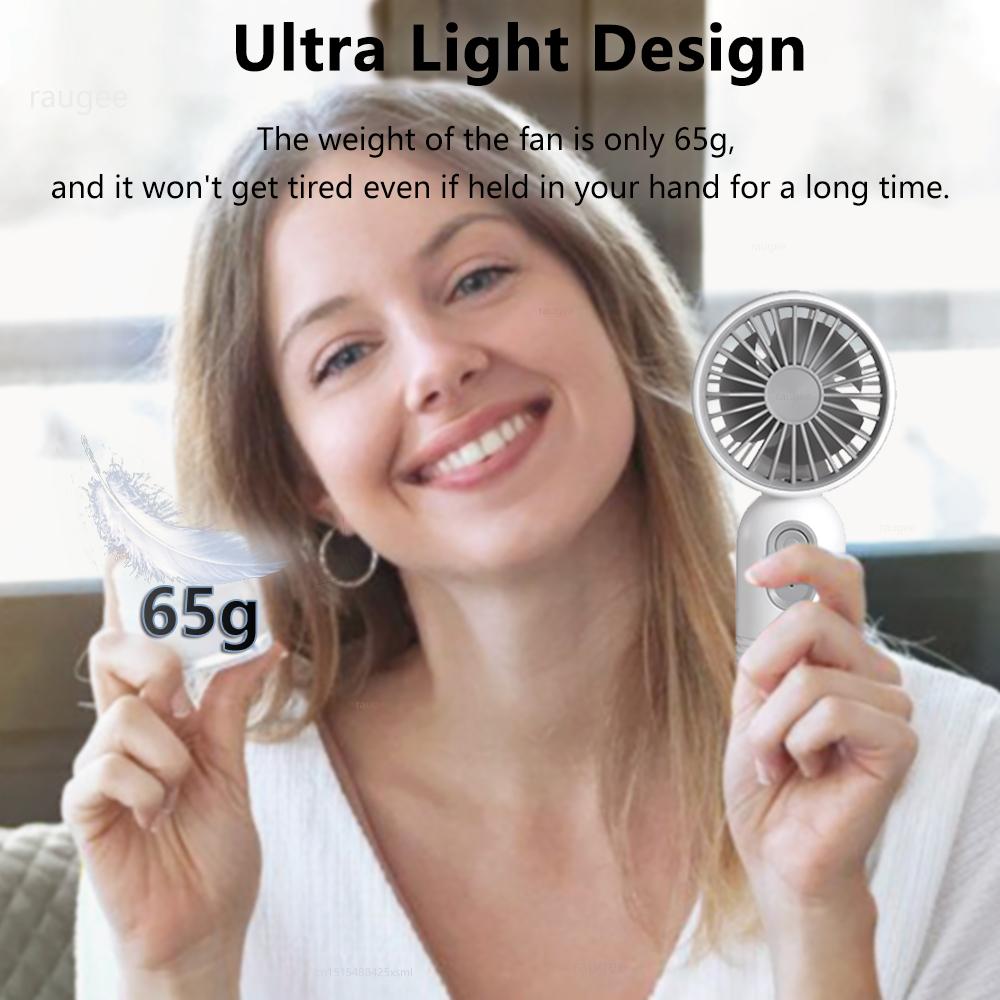 Portable Mini Handheld Fan USB Mini Pocket Fan Rechargeable Small Hand Fan Lightweight USB Mini Pocket Fan for Outdoor Travel