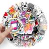 50 Music Note & Cartoon Stickers for Journals, Guitars, Suitcases, Skateboards - Waterproof Decor