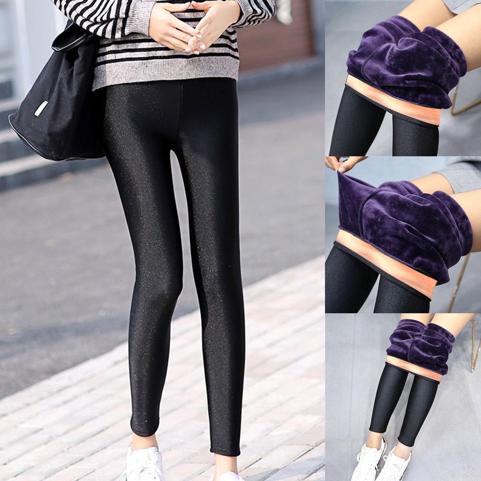 

Женские теплые зимние собольи узкие бархатные кашемировые эластичные брюки, брюки, леггинсы XXXXL фиолетовый