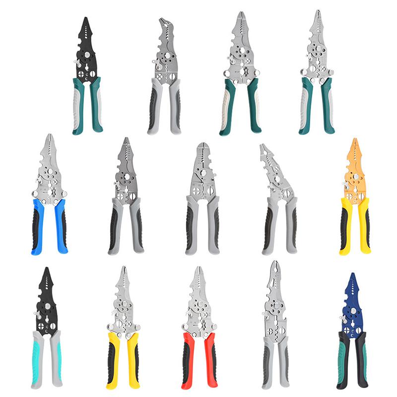 1 Stück Multifunktionale Faltbare Abisolierzange Crimpzange Kabelschneider Zange Elektriker Kabel Schneiden Verdrahten Ziehen Abisolierwerkzeuge