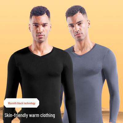 Herren Slim V-Ausschnitt Thermo-Top - Leichtes Unterhemd für Herbst/Winter
