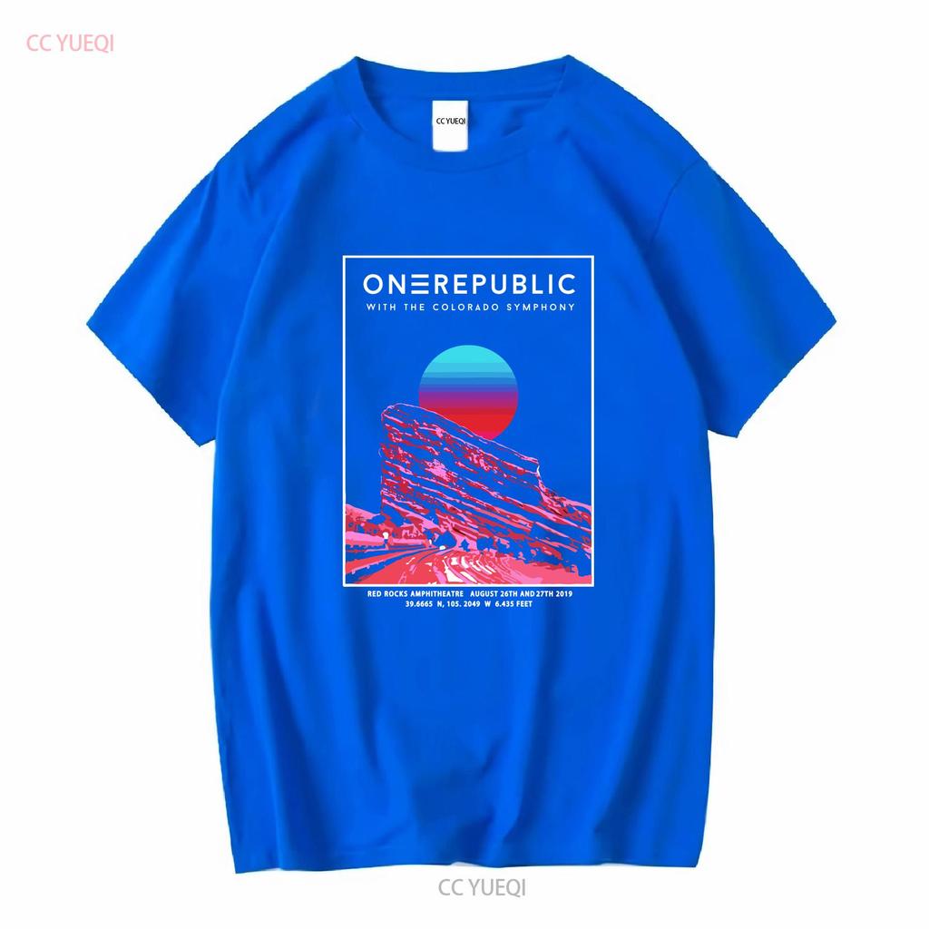 1r One Republic Con La Colorado Symphony Red Rocks Tour Maglietta 2019 Taglia Media Maniche Lunghe O Corte Lavaggio Vintage