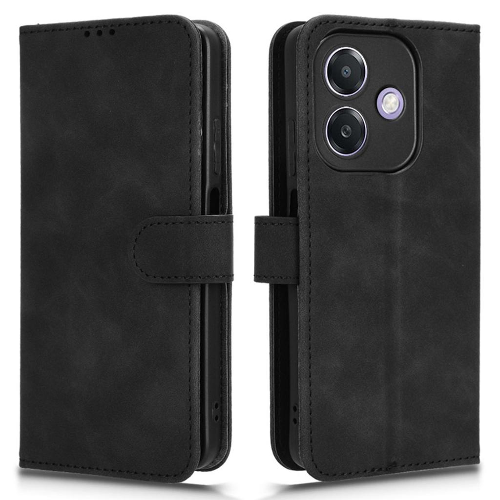 For Oppo A3x 5G Leather Case Skin-Feel Anti-Drop Wallet Flip Phone Cover