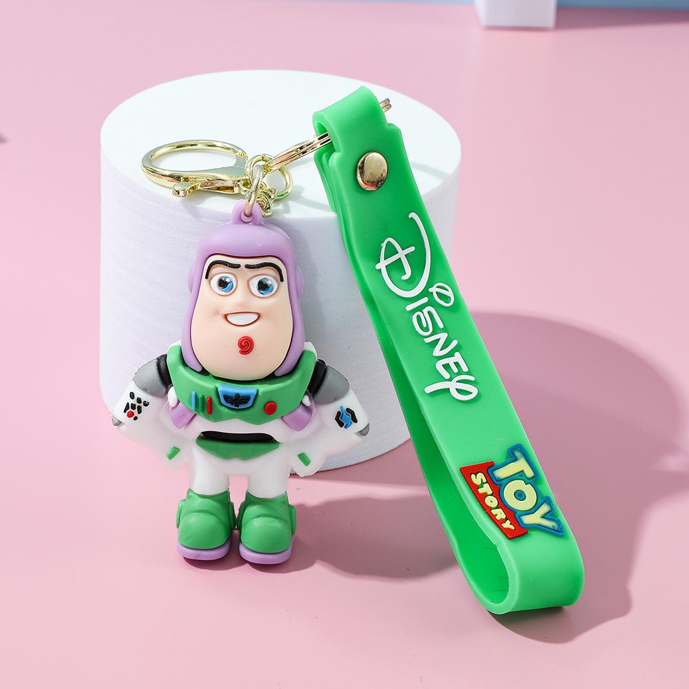 Best-Selling Toy Story Figures Keychain: Three-Eyed Alien, Buzz Lightyear, and Strawberry Bear Charms