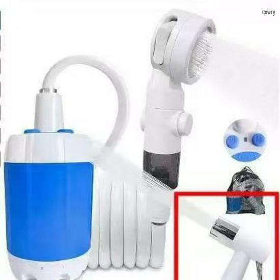 Portable Rechargeable Wireless Outdoor Shower Head & Pump for Camping and Construction