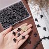 30/60/120 stuks Stenen Kruiskralen, Zwarte Kruiskraal Kruis Stenen Kraal Kruis Hanger Armband Oorbellen DIY Sieraden Maken
