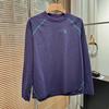 Unisex Autumn/Winter Patchwork Color Block Fleece Long Sleeve T-Shirt