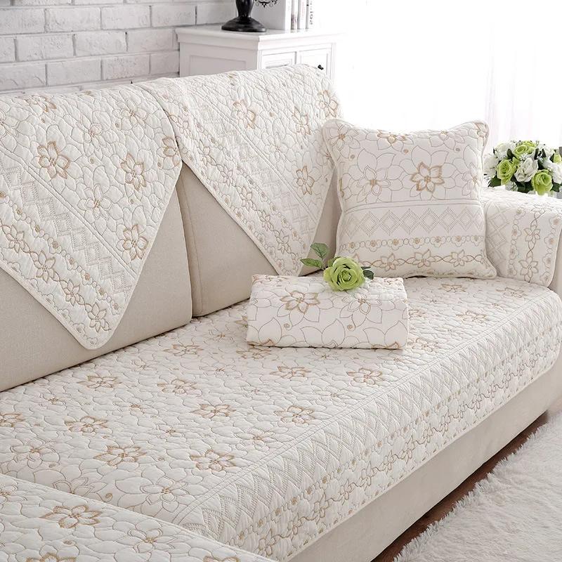 Huse de canapea din bumbac pe două fețe Pernă Prosop de canapea în patru anotimpuri Prosop de canapea de colț pentru sufragerie modernă