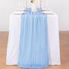 New Bohemian Long Table Runners Comfortable Wrinkled Design Tablecloth Rustic Sheer Runner Banquets Table Cover