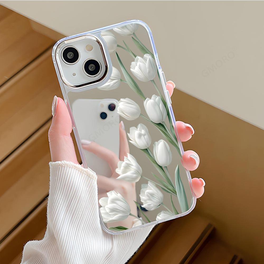 Popular Tulip Mirror Mobile Phone Case iPhone11Pro Makeup Mirror Case Apple 11promax