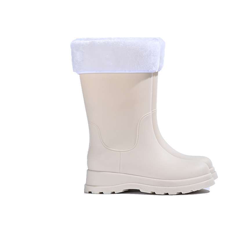 Japonské vysoké holínky dámská móda svrchní oděv protiskluzové, vodotěsné a oděruvzdorné integrované gumové boty kuchyňské dlouhé holínky měkká podrážka