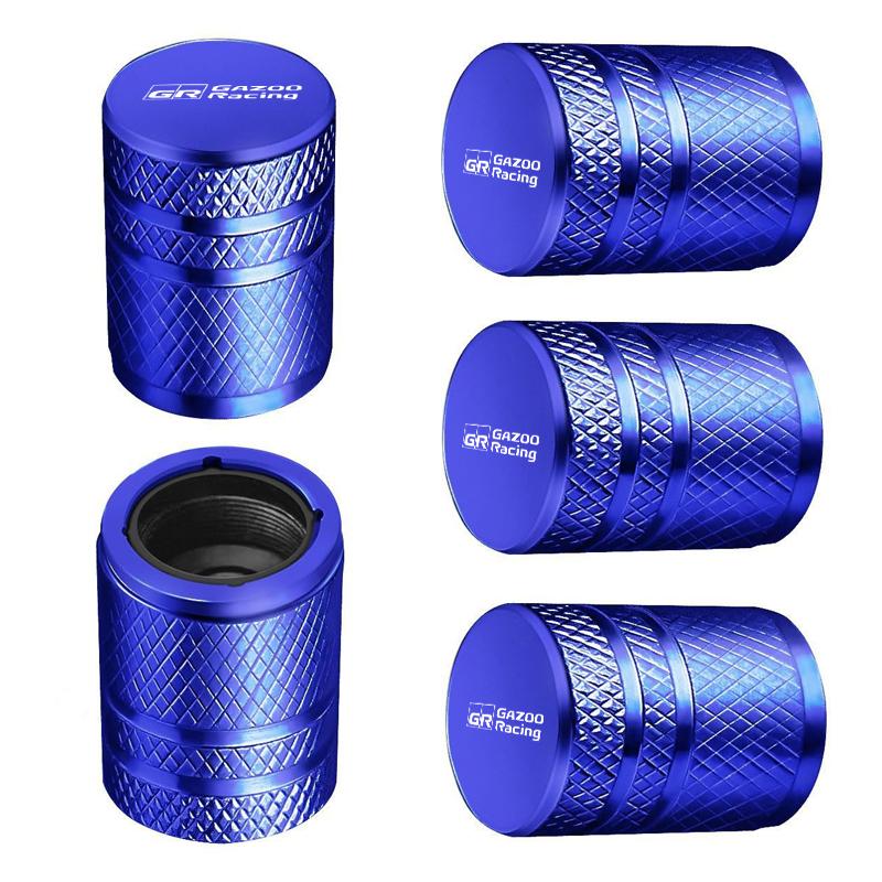 Car Valve Caps Wheel Tires Air Tyre Stem Protect Cover For Toyota GR Gazoo Racing Toyota Yaris Hilux Corolla Prius Accessories