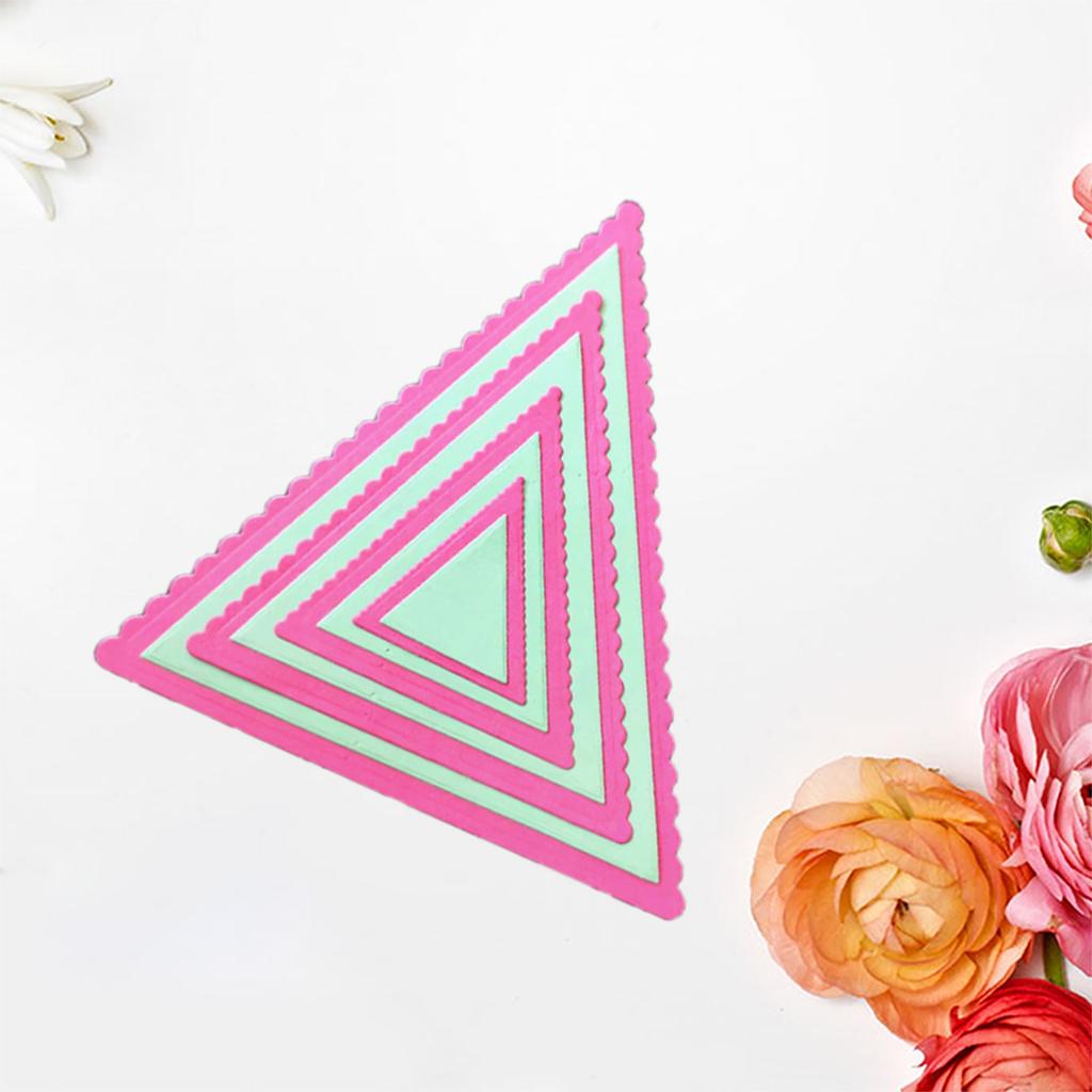 Nesting Triangular Cutting Dies Laciness Die Cuts 4.72'' x 4.37'' for Greeting Card Making DIY Scrapbooking Album Craf