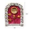 Cute Miniature Fairy Gnome Window Door Figurines Elf Home Yard Art Garden Sculpture Statues Decor Tree Sculpture Window Door
