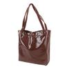 Women PU Leather Shoulder Handbag Fashion Ladies Vintage Handbag Purse Large Capacity Brown