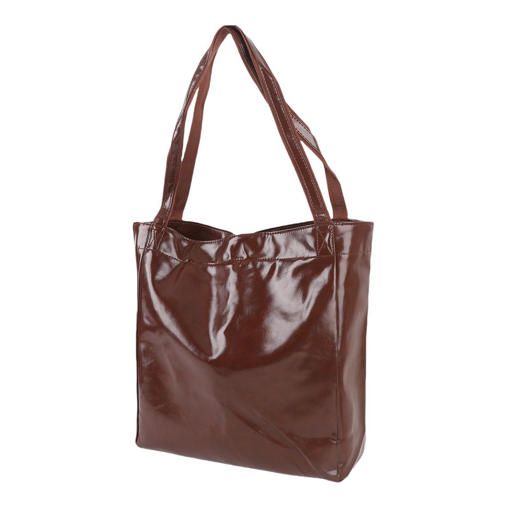 Women PU Leather Shoulder Handbag Fashion Ladies Vintage Handbag Purse Large Capacity Brown