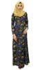 Bimba Womens Muslim Printed Jilbab Dress Designer Abaya With Pockets & Hijab
