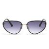 Fashion Metal Cat Eye Sunglasses Women Men UV400 Punk Trendy Black Designer Eyewear Cateye Brand Sun Glasses