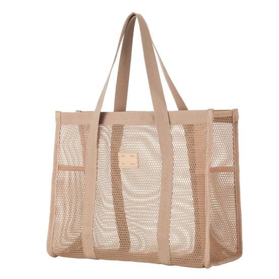 Borsa da Spiaggia in Rete, Borsa Leggera ad Alta Capacità, Svuotamento Rapido Traforata, Borsa a Shopper Ultraleggera per Viaggio, Articoli da Toeletta, Cosmetici