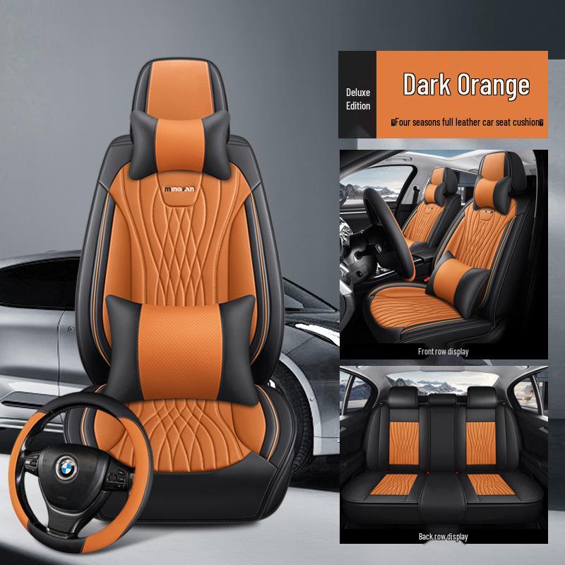 All-Season Full Leather Universal Car Seat Cover Cushion