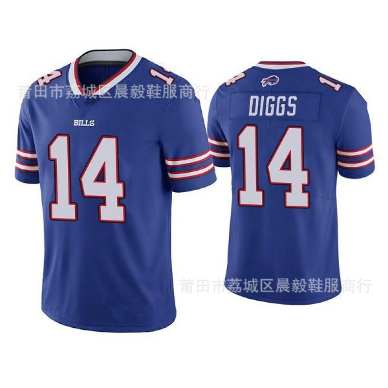 Camiseta de Fútbol Americano NFL Buffalo Bills Bordada Uniforme de Equipo para Hombre Mezcla de Algodón Ropa Deportiva Otoño Invierno