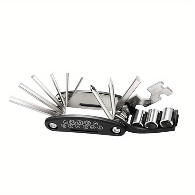 

1 набор велосипедных портативных головок 16 в 1 многоцелевой гаечный ключ велосипедный многофункциональный инструмент отвертка горный мотоцикл инструменты для ремонта велосипеда чёрный