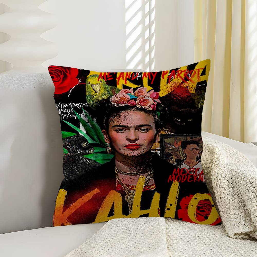 

FFrida KKahlo Pillow Covers Cartoon Sofa Decorative Home Doublesided Printing Short Plush Cute Cushion Cover 30x30 cm