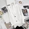 Damen Einfarbig Casual Tasche Blazer Anzug Koreanische Mode Langarm Strickjacke Multi Farben Blazer Jacken
