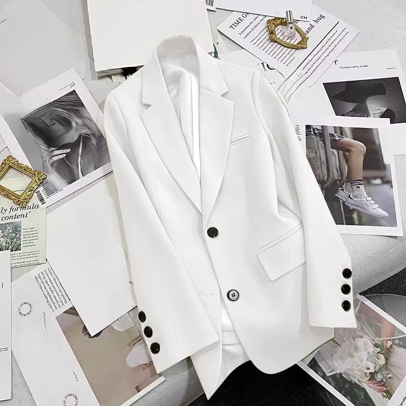 

Женский однотонный повседневный пиджак с карманами, корейский модный кардиган с длинными рукавами, разноцветные пиджаки, куртки L