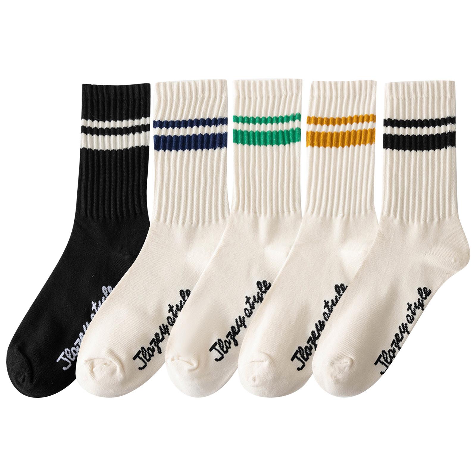 

Striped Two Bar Socks Japanese Baseball Socks Basketball Couple Academy Wind Socks Trendy Cotton Sports Men s And Women s Socks One Size белый