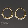 Gold Plated Hoop Earrings For Women Jewelry  Bohemian Fashion Pearls Ear Ring Freshwater Pearl Earring Wholesale