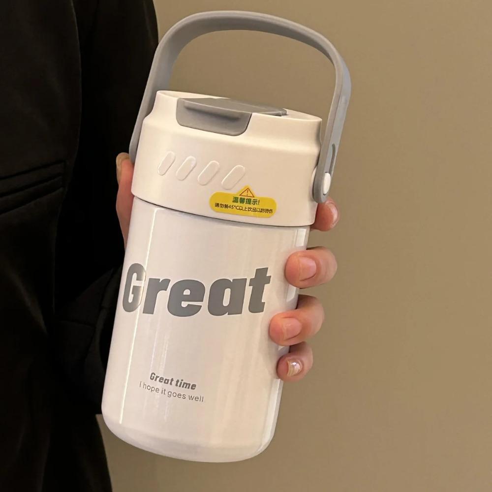 316 Stainless Steel Insulated Coffee Mug with Portable Handle Tumbler Water Thermos Vacuum Flask Water Bottle 500ml Thermal Cup