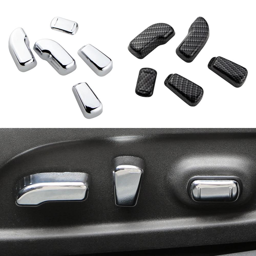 5Pcs Car Seat Adjust Button Knob Cover for Nissan Xtrail T32 Qashqai J11 Sylphy Teana Rogue Murano Trim Sticker Acessories