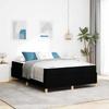 Bed Frame with Mattress Black 140 x 190 cm Fabric